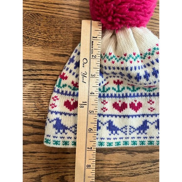 Stowe Woolens 100% Wool Non Itch Hem‎ Intarsia Winter Hat Made in Vermont USA - Picture 9 of 9